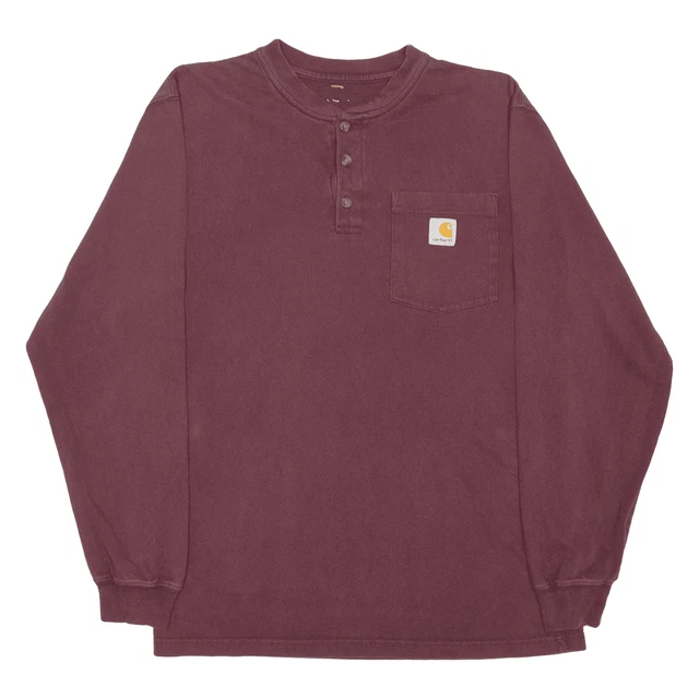 Abbigliamento da lavoro CARHARTT 1/4 abbottonato marrone manica lunga uomo S
