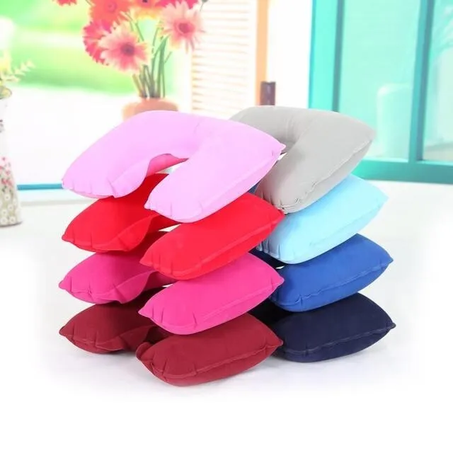 Neck Pillow Inflatable Travel Head Rest Cushion Support Camping Pillow Waiting