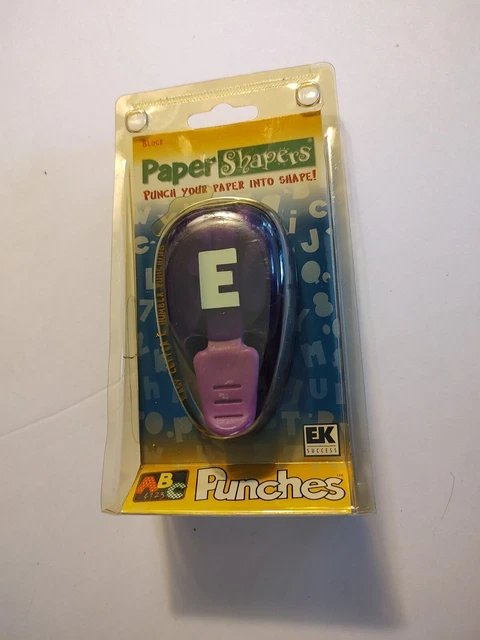 E K Success ""Paper Shapers E"" estuche superior perforado E PSM04CS letra alfabeto nuevo en caja