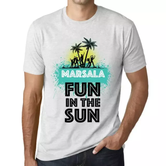 Men's Graphic T-Shirt Fun In The Sun In Marsala Eco-Friendly Limited Edition