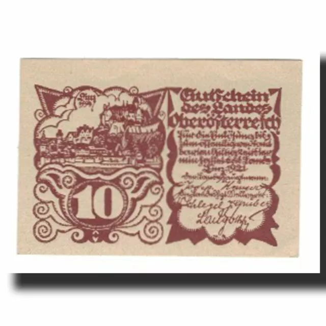 [#663558] Banknote, Austria, Oberösterreich O.Ö. Land, 10 Heller, N.D, 1921, UNC