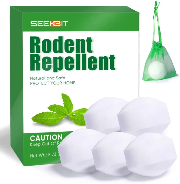 SEEKBIT 5 Pack Rodent Repellent Peppermint Oil to Repels Mice and Rats Squirrel