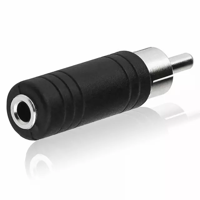 UKDJ RCA Phono Plug Male to 3.5mm Mono Jack Socket Female Adapter PP