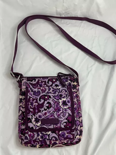 Vera Bradley Iconic RFID Mini Hipster Crossbody Purse Lilac Paisley MSRP $48