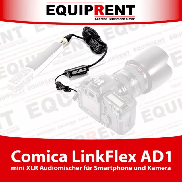 Comica LinkFlex AD1 Mini XLR Audiomischer pour Caméra Et Smartphone (EQH56)