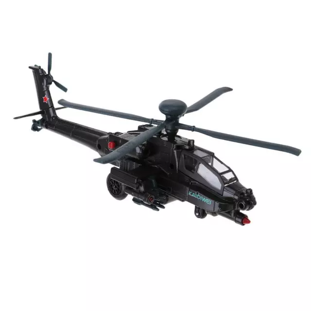 1:64 Gunship AH-64D Hélicoptère Avion Militaire Modèle D'avion Moulé Sous