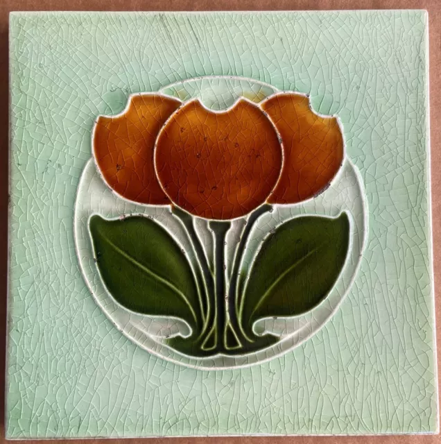 Alfred Meakin - Antique Art Nouveau Majolica Tile C1900