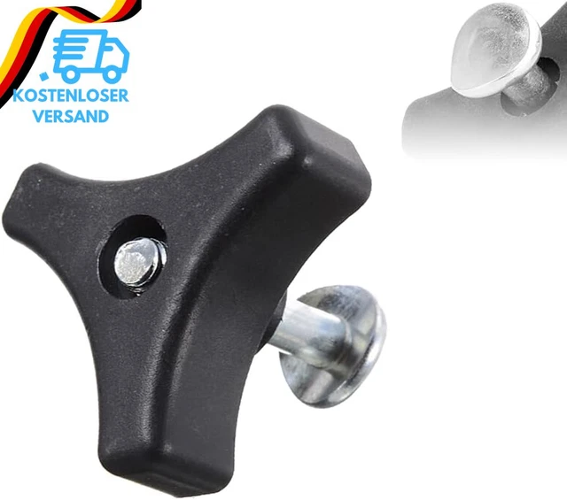 2 Stück Rasenmäher Griffe Universal - Dreieck Flügelmutter Aus Metall & Kunststoff