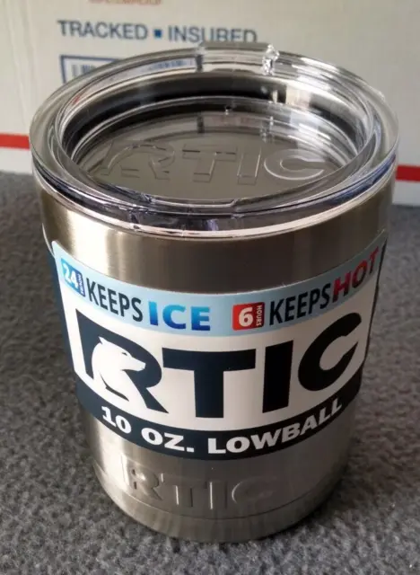 Lot Of 4 NEW RTIC 10 oz. Lowball Stainless Steel Hot Cold Double Wall Tumbler 3