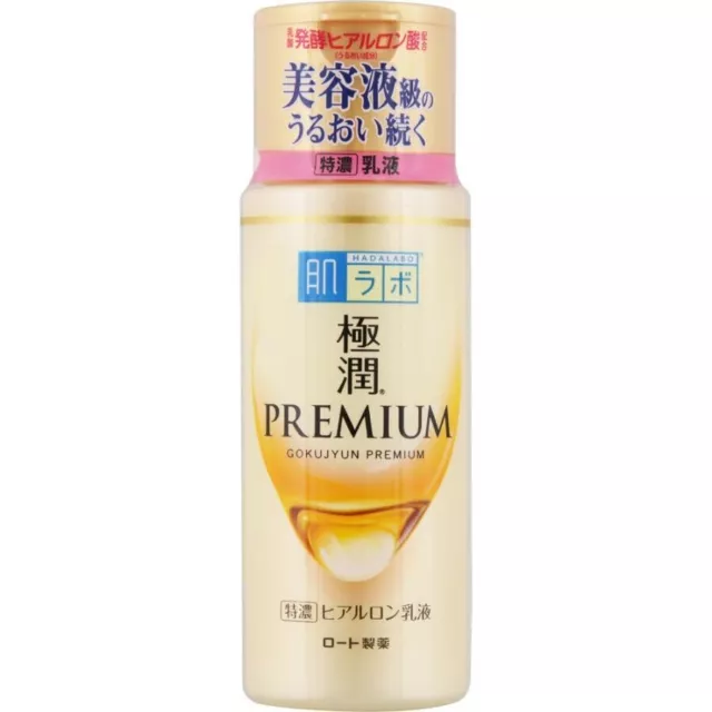 Loción de leche hidratante emulsión hialurónica premium Rohto Hadalabo Gokujyun 140 ml