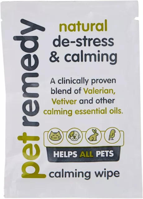 Pet Remedy Natural Calming Wipes Pack of 12 12 Count (Pack 1), Multicolour