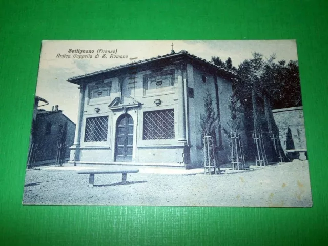 Cartolina Settignano ( Firenze ) - Antica Cappella di S. Romano 1935