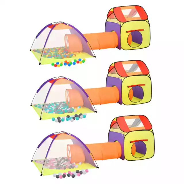vidaXL Tenda da Gioco Bambini 250 Palline Multicolore 338x123x111 cm