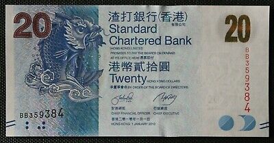 KONG Hong Kong 20 Dollars 01.01 2014 UNC P 297 D 