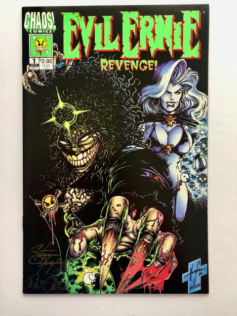 Evil Ernie  #1 Revenge!  2x Signed Steven Hughes / Brian Pulido 1992 NM