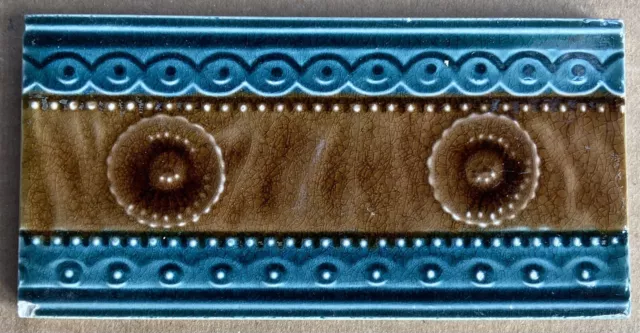 Pilkington's - Antique Art Nouveau Majolica Border Tile C1900