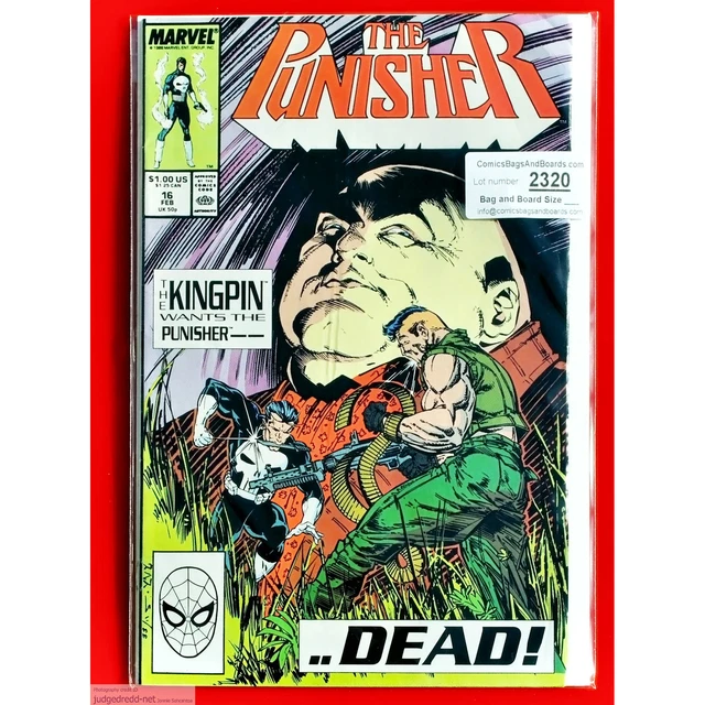 Punisher # 16  The Punisher  1 Marvel Comic Book Bag and Board 1988 (Lot 2320