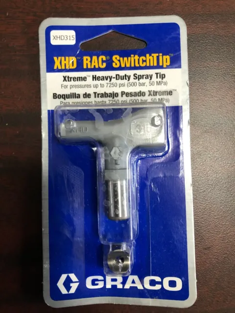 New Graco XHD RAC X SwitchTip Xtreme Heavy Duty Spray Tip Part# XHD315