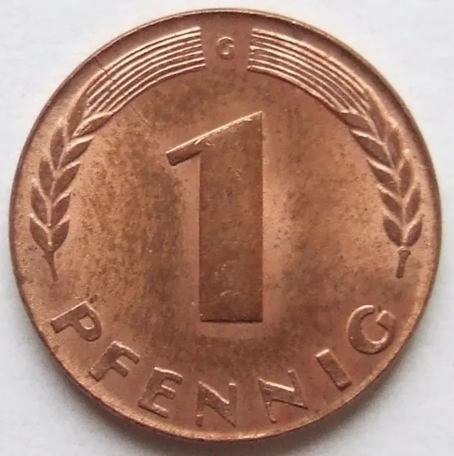 Münze Bank Deutscher Länder 1 Pfennig 1948 G in fast Stempelglanz