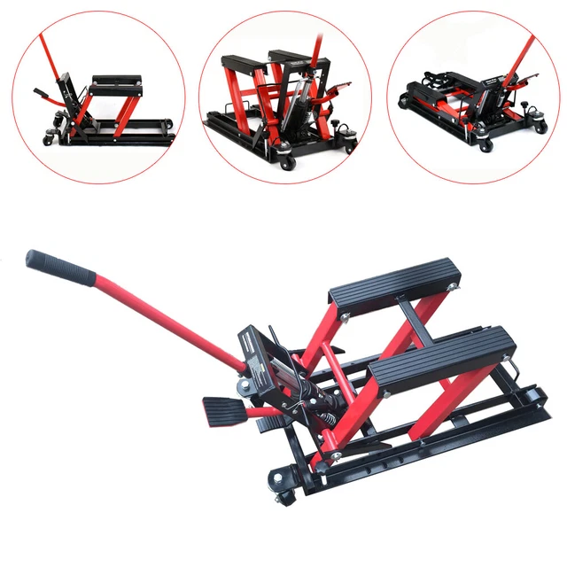 EUAIIPull Motorradhebebühne 680kg - Hydraulischer Heber Mit Ständer Für Motorräder & Quads