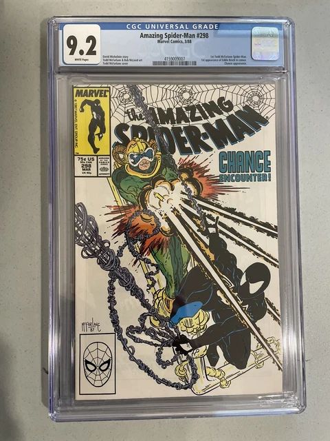 Amazing Spider-Man #298 CGC 9.2 White Pages 1st Todd McFarlane Marvel 1988