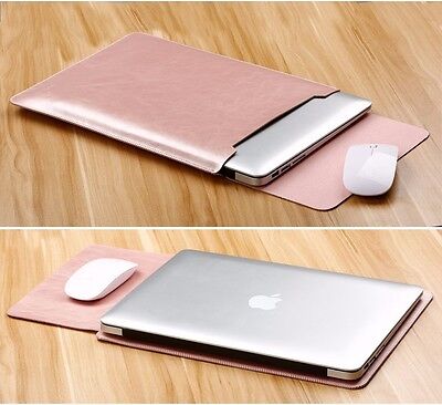 PU Leather Laptop Sleeve Bag Case Cover for MacBook Pro Retina 13 15 Air 11 12
