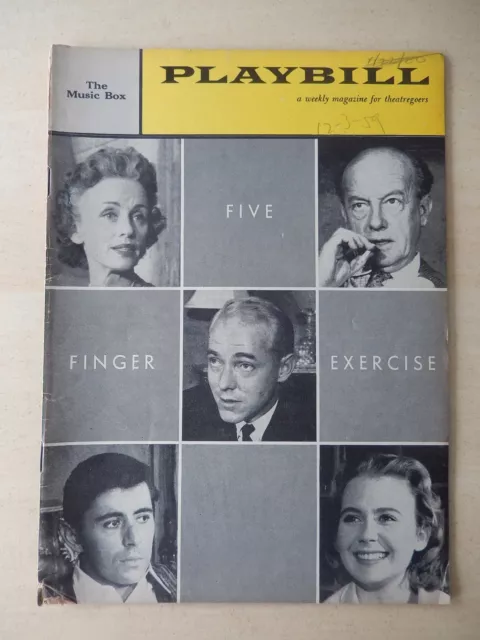 January 1960 - Music Box Theatre Playbill - Five Finger Excerise - Jessica Tandy