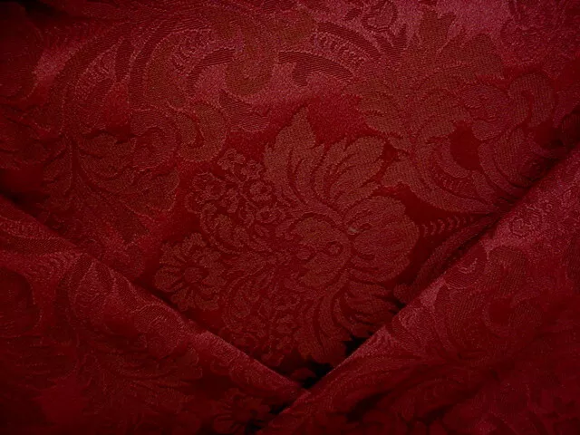22-3/8Y Kravet Lee Jofa Rust Red Ruby French Gothic Damask Upholstery Fabric