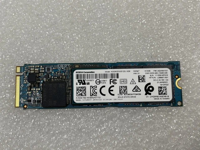 SSD KIOXIA 256 Go – NVMe PCIe M.2 2230 – Modèle KBG40ZNS256G – Pour PC Portable