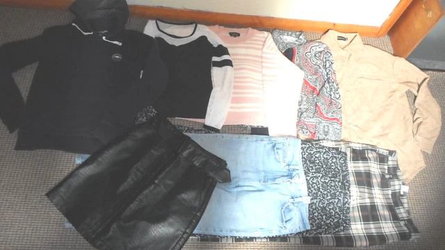 Bundle Girls Clothes age 14-15yrs Jacket Jeans Tops Hoodie Skirt  H&M  Topshop