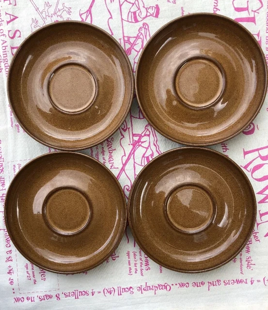 4 Denby Pampas Saucers for Tea