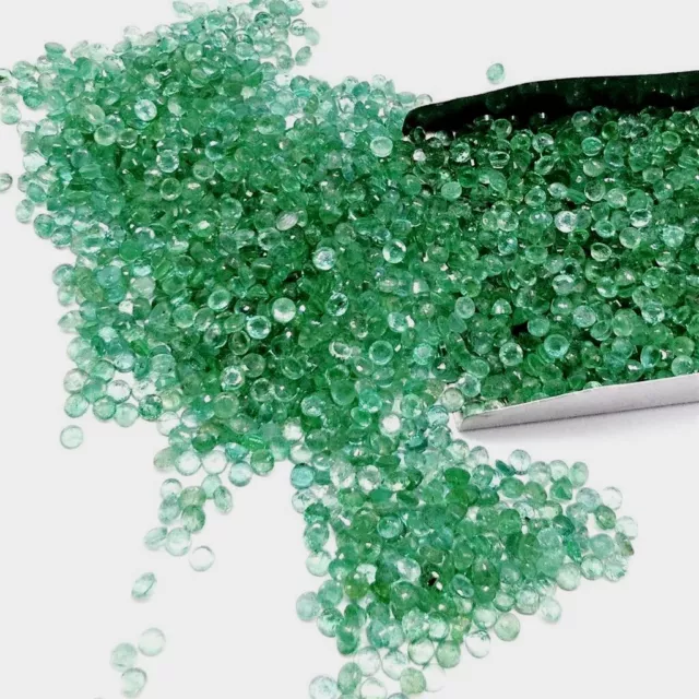 Wholesale Lot 2.25mm Round Cut Natural Zambian Emerald Loose Calibrated Gemstone