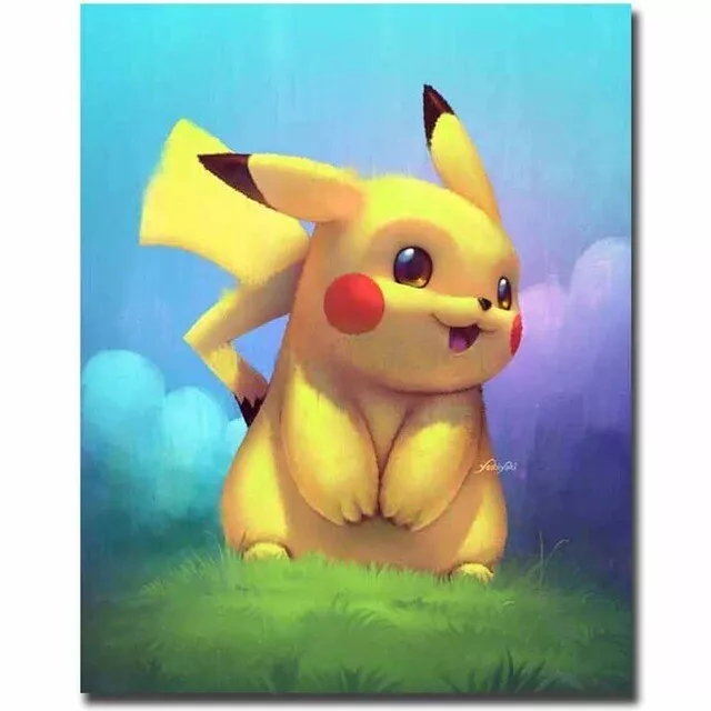 5D Full Diamond Painting Kits Pikachu Disney Cute DIY Decor Gift UK