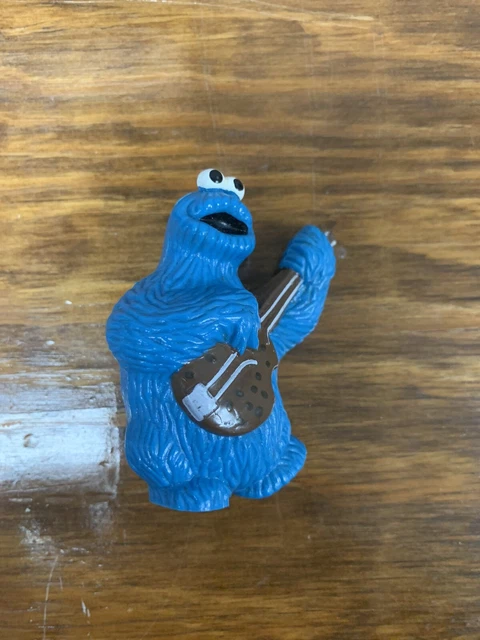 Cookie Monster Playing Guitar Vintage PVC Figure Cake topper