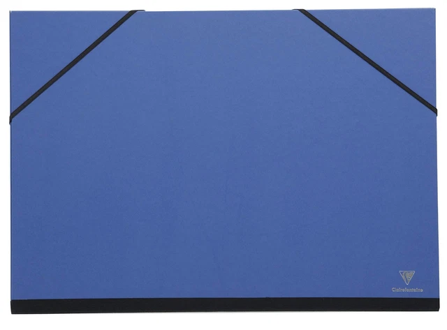 Cartella Da Disegno Clairefontaine 32x45 Cm - Chiusura Con Elastico, Carta Senza Acid, Nera, Made In France