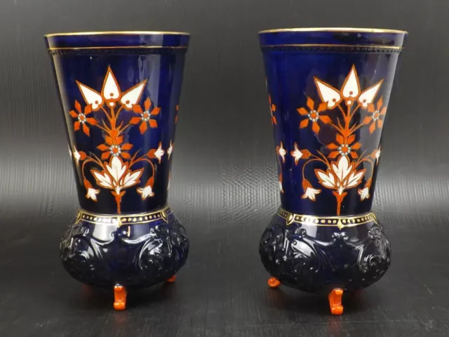Paire de Vases en Faïence de Sarreguemines. XIXème / début XXème siècle