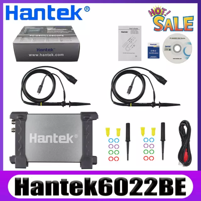 Hantek 6022BE 20Mhz Bandwidth 2 CH 48M PC Based USB Digital Storage Oscilloscope