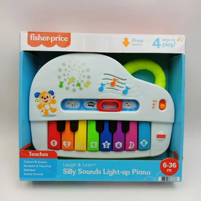 Fisher-Price Babys erstes Keyboard - tragbares Spielzeugklavier mit 4 Spielmögli