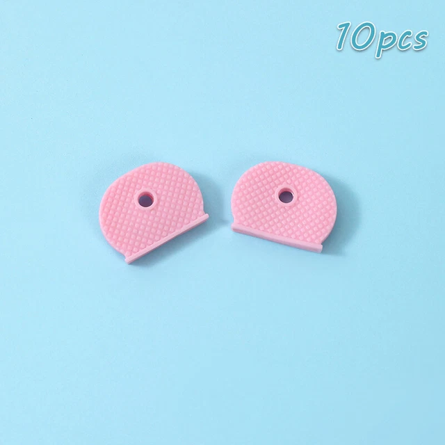 10PCS Fashion Multi Color Hollow Rubber Soft Key Keys Cap Key Covers Topper Case
