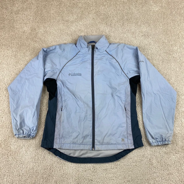 Columbia Sportswear Titanium Jacket Women Medium Blue Omni-Shield Windbreaker