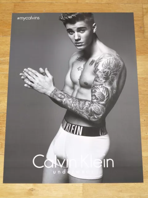 Justin Bieber calvin klein Promo Poster Gay Originale Commerciale Pubblicità