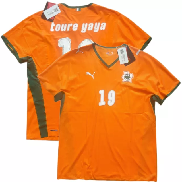 Men's Puma Orange Ivory Coast National Team 2022/23 Home Replica Jersey