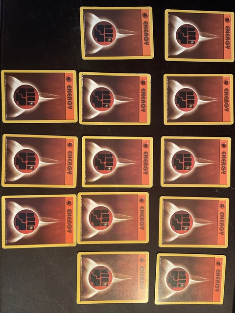 Pokémon Card Fighting Energy Base Set 101/102 Vintage WOTC Near Mint-Mint
