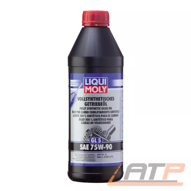 1 Litro Liqui Moly Olio Cambio Completamente Sintetico Gl5 Sae 75W-90 Olio Cambio