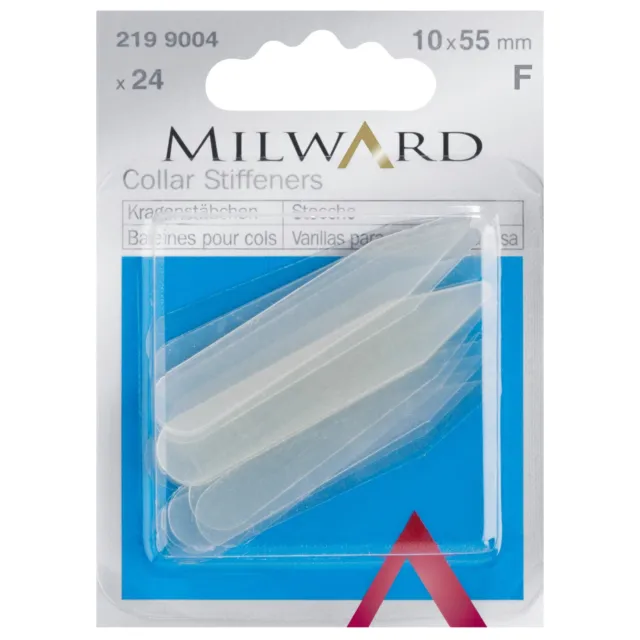 Rígedores transparentes para cuello Milward 24 piezas