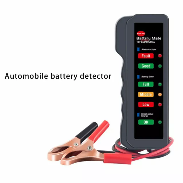 12V Car Motorcycle Fault Detector Battery Tester Digital Alternator TestEL