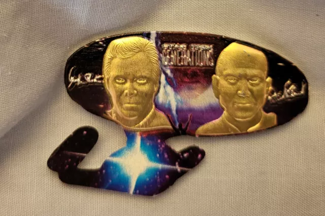 Star Trek Gold Silbermünze 3D Patrick Stewart Autogramm altes Sci Fi Raumschiff USA 3