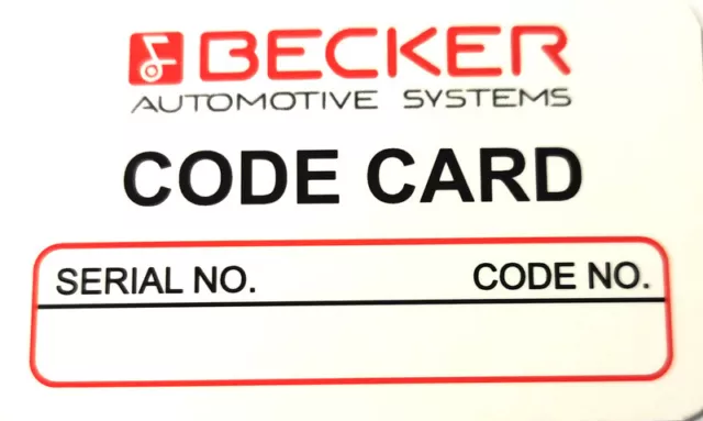 Becker Europa Cassette BE0749 BE0779 Code Service Unlock Plus Grand Prix 3