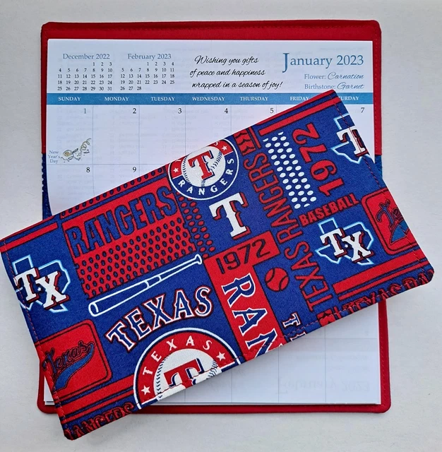 COTTON FABRIC TEXAS Rangers 202425 Pocket Calendar & Appointment Book