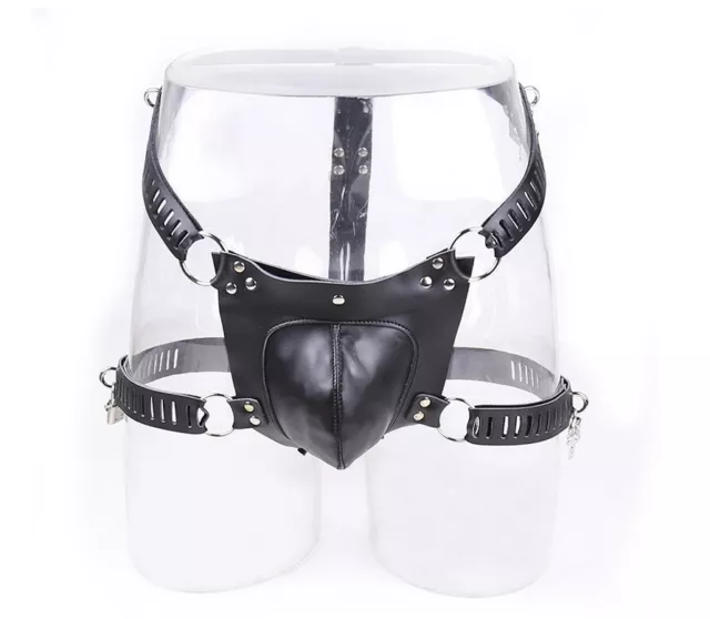 Leather Lady / Man Chain G-String Panties Knickers Belt Chastity Party  Device